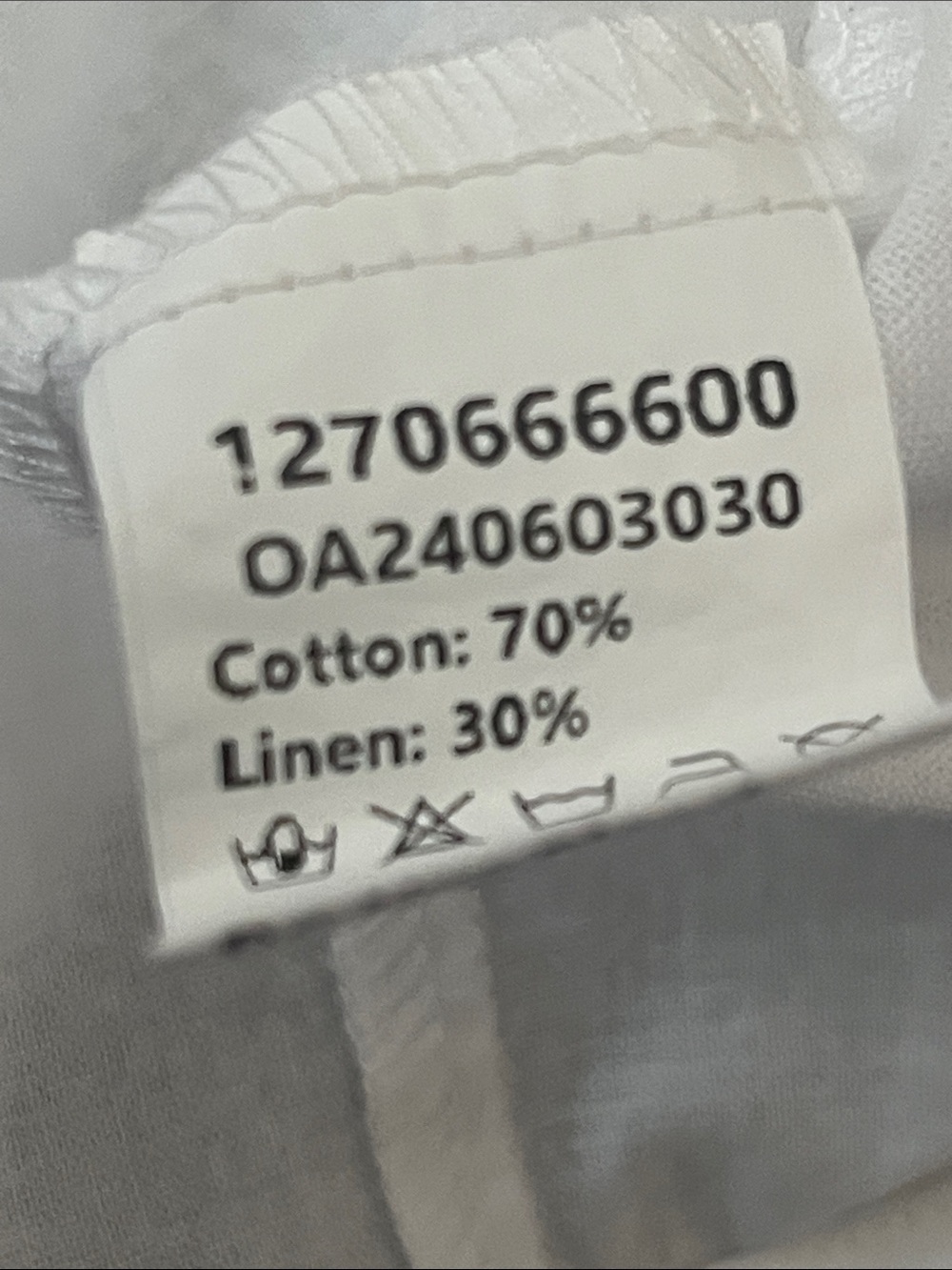 Commense White Linen Blend Oversized Relaxed Dress Size Small - Picture 7 of 7
